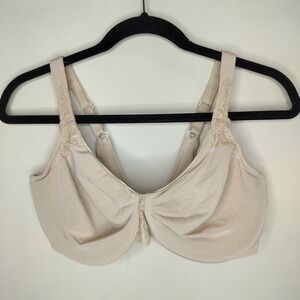 Lilyette Minimizer Bra Beige Unlined Underwire 0409